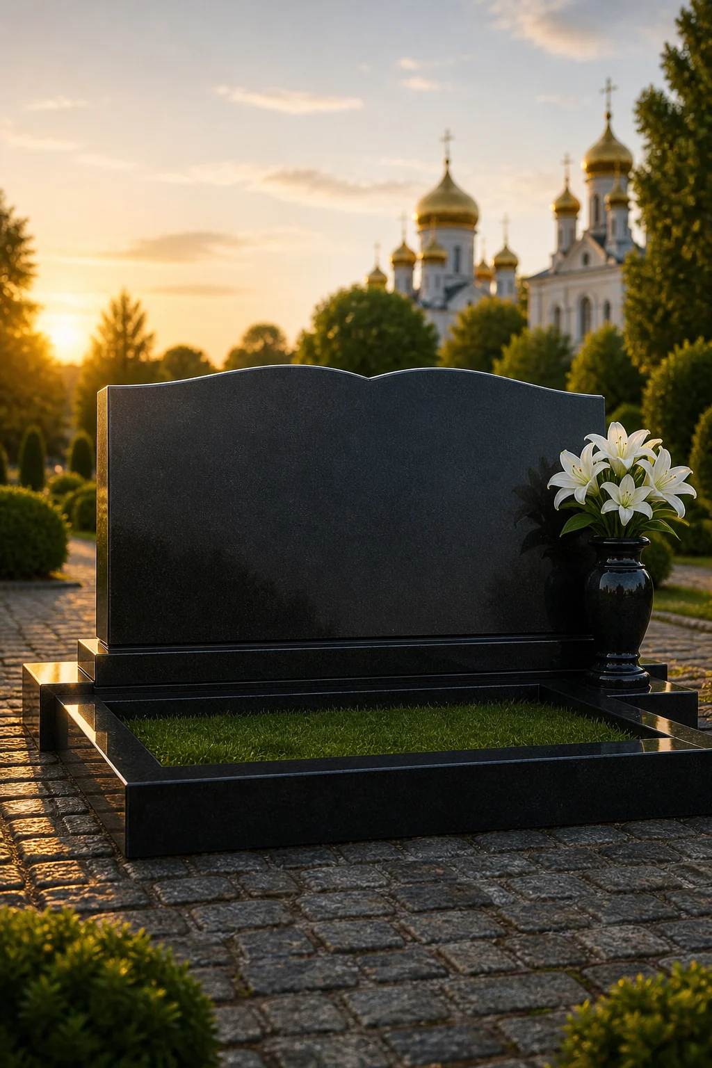 Горизонтальный гранитный памятник — AngelGranit