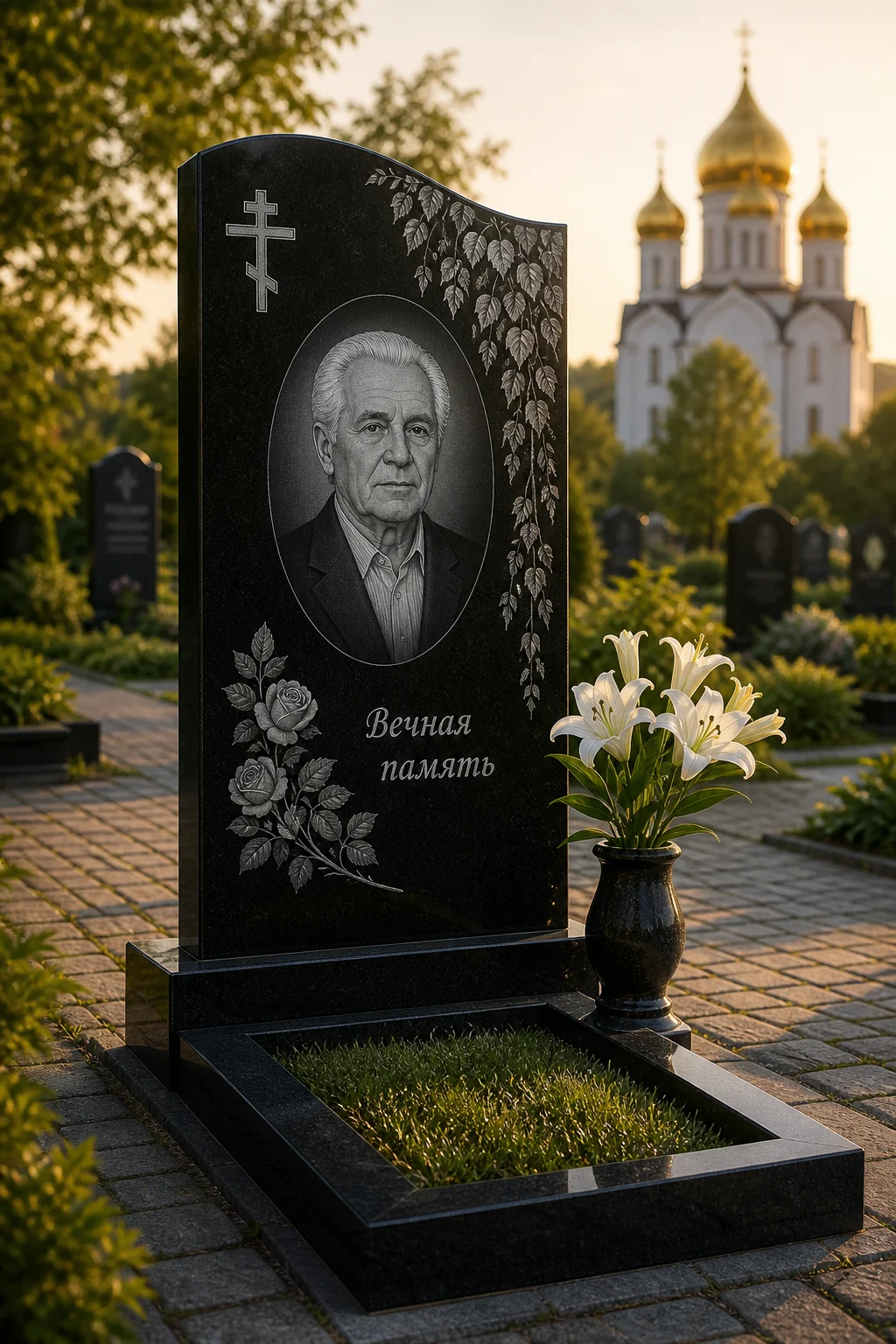 Гравировка на гранитном памятнике — AngelGranit
